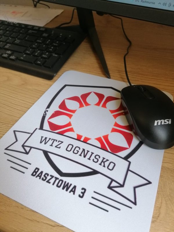 Podkładka pod myszkę z nadrukowanym logo WTZ Basztowa 3